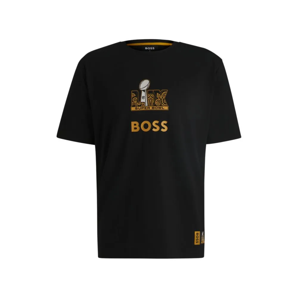 x NFL stretch-cotton T-shirt with gold-tone artwork