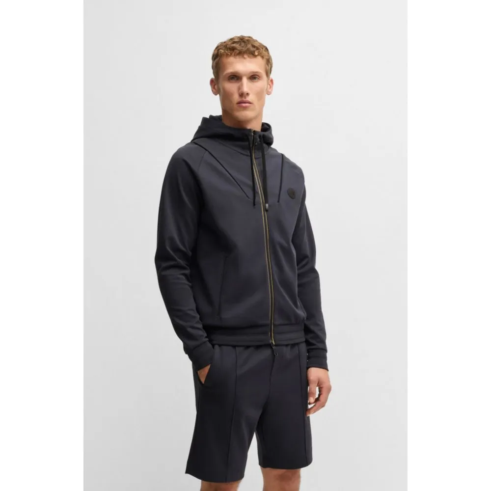 Zip-up hoodie with Double B monogram