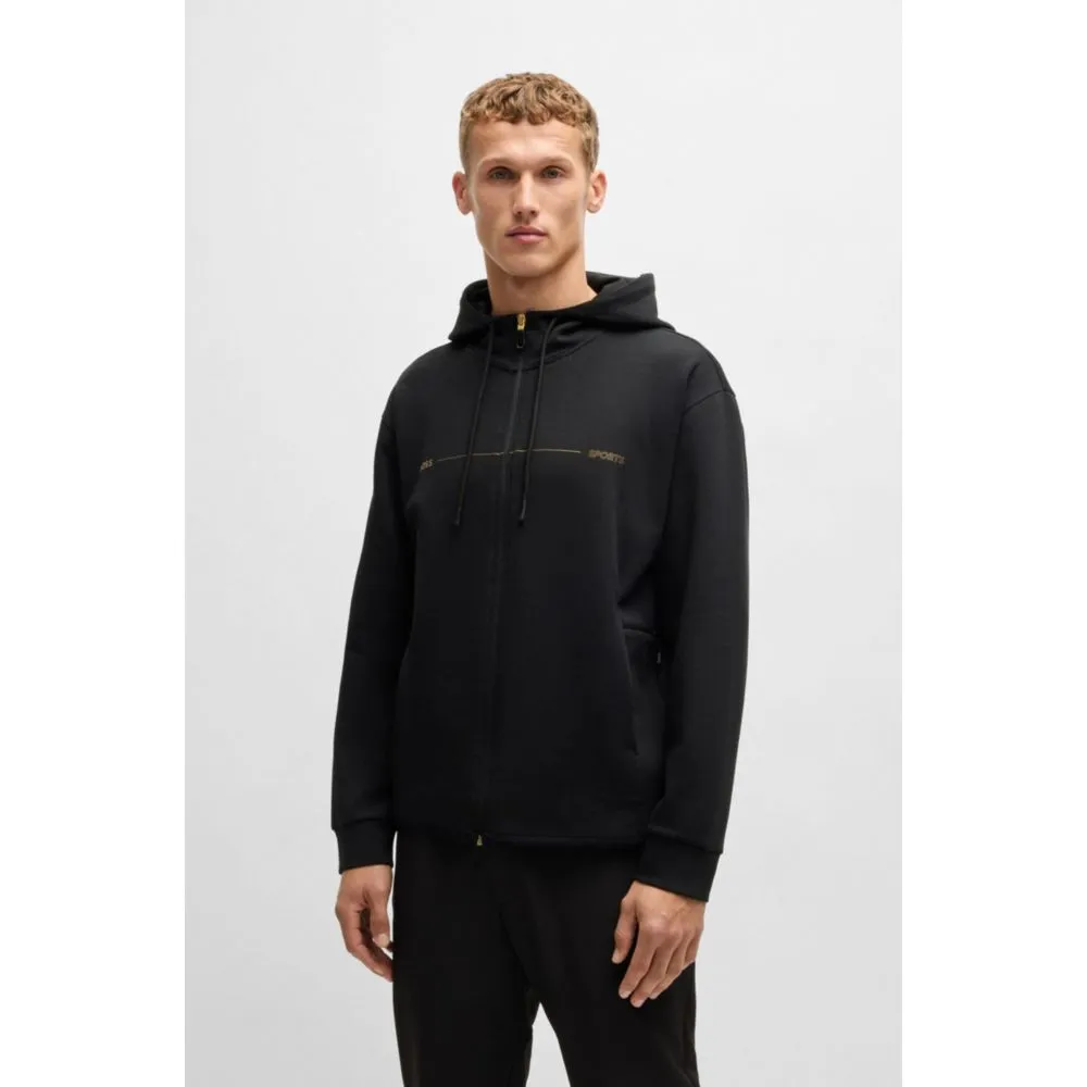 Zip-up hoodie with printed artwork