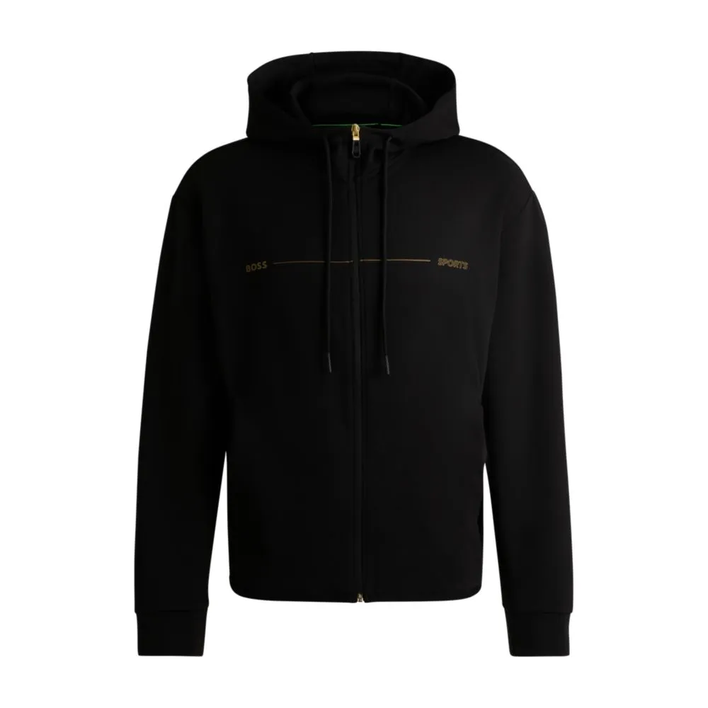 Zip-up hoodie with printed artwork