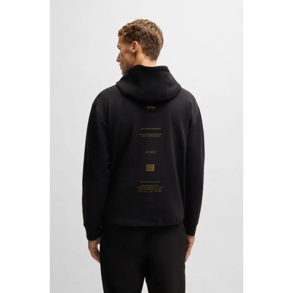 Zip-up hoodie with printed artwork