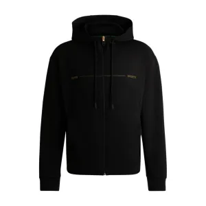 Zip-up hoodie with printed artwork