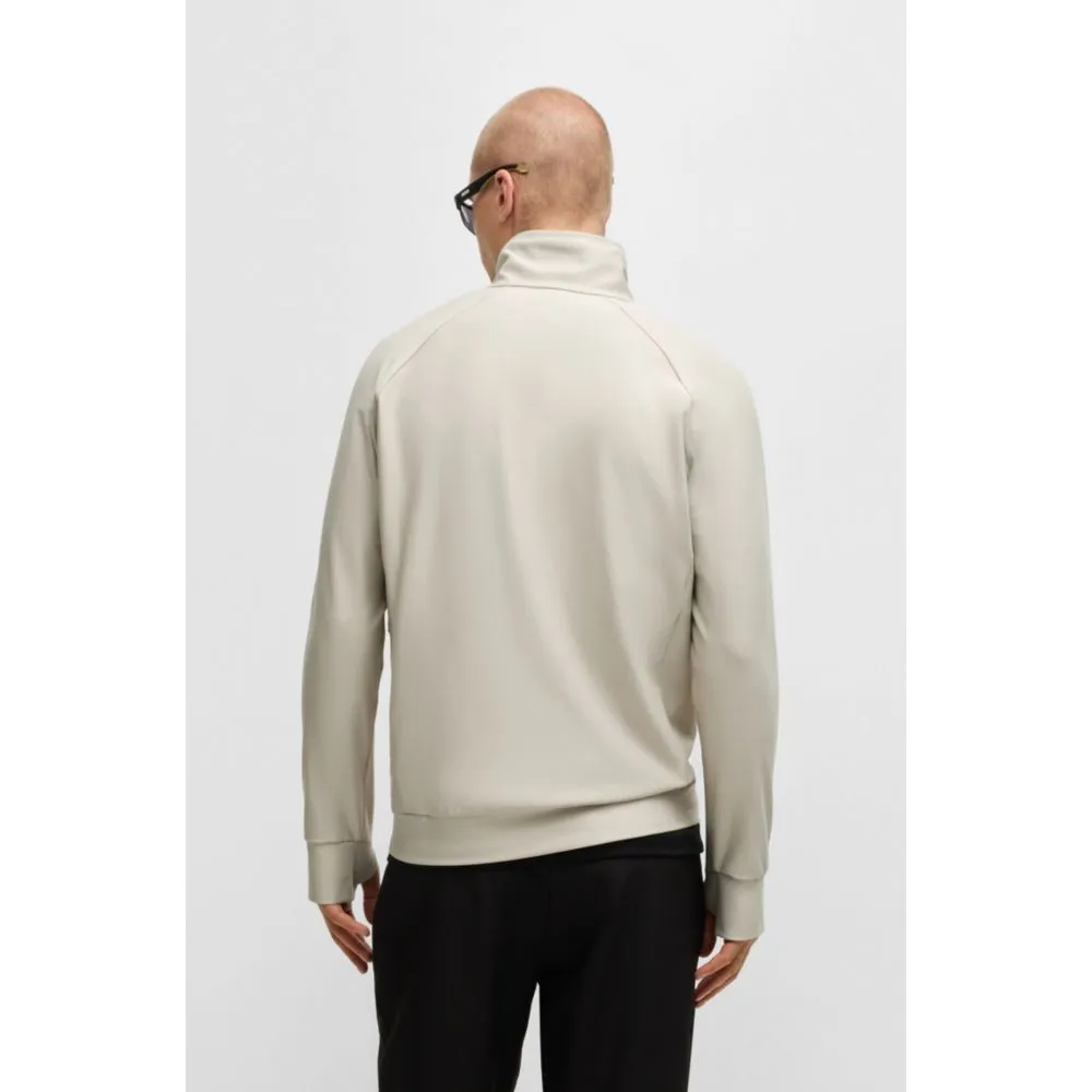 Zip-up sweatshirt with decorative reflective logo